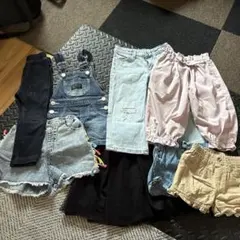 90㎝オーバーオール（スカート）とショートパンツセット　チュールスカート