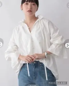 LOWRYSFARM スタンドフリルブラウス