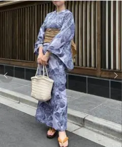 クロードモネ 睡蓮柄 浴衣 帯 帯締めセット - メルカリ