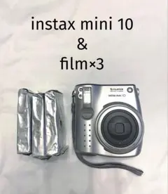 【ジャンク扱い】チェキ instax mini 10 ※動作未確認フィルム3点