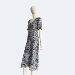 MICHAEL KORS マイケルコース ワンピース ネイビー 花柄 Vネックのサムネイル