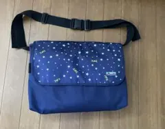 美品☆X-GIRL 星柄 メッセンジャーバッグ ネイビー　大容量