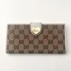 GUCCI グッチ ラブリーハート GGキャンバス 長財布 0202-④