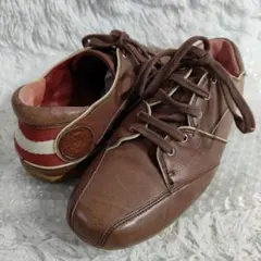 バリー BALLY 本革 レザースニーカー 茶 36 1/2 ソール割れ