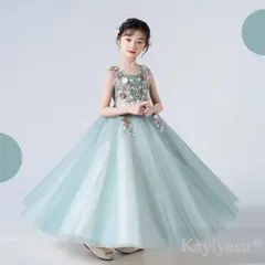140 子供 ロングドレス ドレス ピアノ発表会 女の子 ジャンパースカートのサムネイル