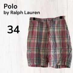 Polo by Ralph Lauren チェック柄ハーフパンツ 34 ピンクのサムネイル