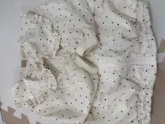 水玉模様 フリル付きアウター90・ジャンパー90・プティマインドット柄