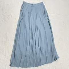UNIQLO プリーツスカート 水色 Sサイズ ロングスカート フレア シフォン