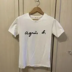 agnès b. ロゴ Tシャツ 半袖 ホワイト