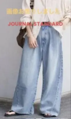 ✴︎JOURNAL STANDARD ✴︎2タックワイドデニムブルー38のサムネイル