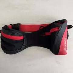 asics ウエストポーチ 黒/赤