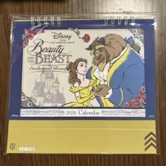 Disney 美女と野獣 2026年 卓上カレンダー　ダイソー