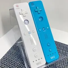 【フルメンテナンス】Wii WiiU リモコン ホワイト ブルー 2個セット c