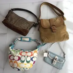 COACH まとめ ソーホー ショルダー バッグ ポーチ　スウェード　レザー