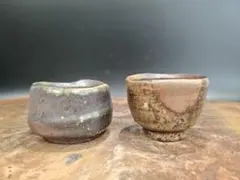 川端文男（備前市無形文化財）ぐい呑 備前焼 - メルカリ