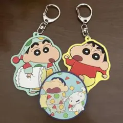 クレヨンしんちゃん ラバーキーホルダー コースターセット