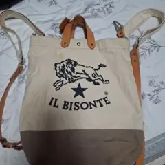 IL BISONTE キャンバス 2WAY バッグ　リメイク品ですのサムネイル