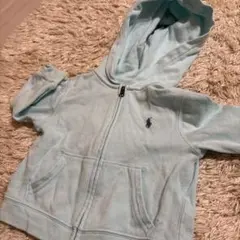 Ralph Lauren 水色 フード付きトレーナー 12M
