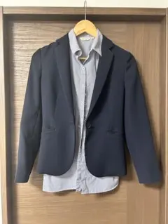 ORIHICA ウォッシャブル ジャケット ネイビー