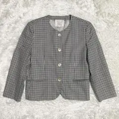 シルク ノーカラージャケット