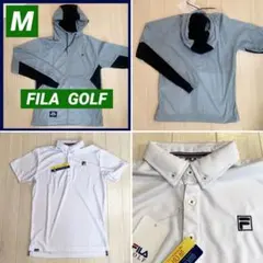 2点■新品■17,380円【フィラゴルフ】M メンズ　半袖ポロシャツ、ブルゾン