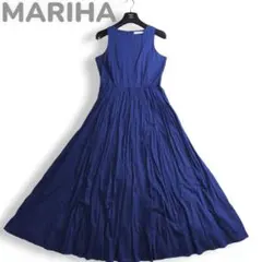 マリハ 夏のレディのドレス ロングワンピース マキシ ネイビー 紺 38
