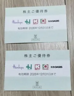 阪急阪神百貨店　株主優待券2枚のサムネイル