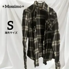 MOSSIMO【S】モッシモ ブラック ホワイト チェック柄 シャツ 長袖のサムネイル