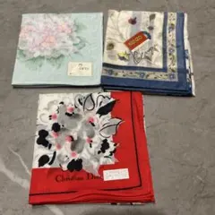 Dior 他　ハンカチ 3点セット　花柄