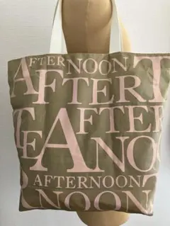 Afternoon Tea ロゴトートバッグ カーキのサムネイル