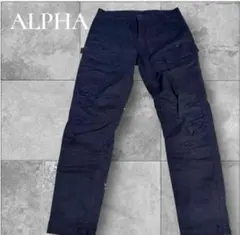 ALPHA INDUSTRIES コンバット スリムカーゴストレッチパンツ　黒