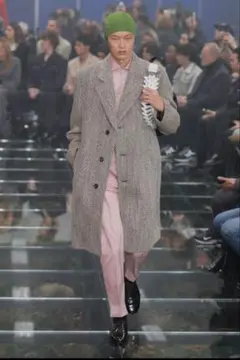 PRADA 24AW SOPRABITO ウール ロングコート ベージュ48のサムネイル