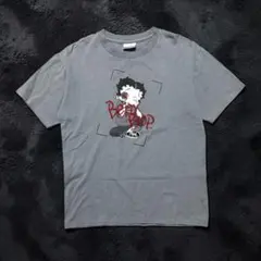 BettyBoopベティちゃん プリントTシャツ 半袖 グレー L キャラクターのサムネイル