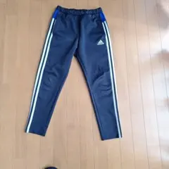 adidas ストライプジャージ 黒/青