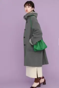 《期間限定値下げ》新品＊KBF BIGフーディーワイドコート チャコールグレー