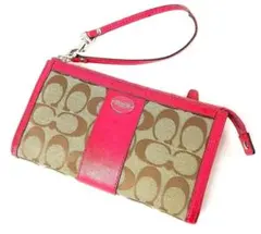 COACH コーチ リストレット ポーチ 長財布 ストラップ付き