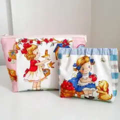 マーガレット&ソフィー　ポーチ　2点セット　バネポーチ　ファスナーポーチ