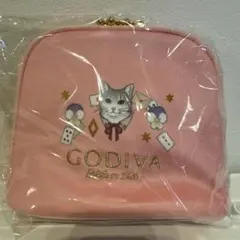 GODIVA 猫柄 ポーチ ピンクのサムネイル