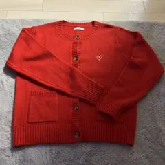 FREAK'S STORE 赤色カーディガン　ニット