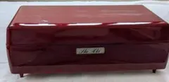 木製オルゴール付きジュエリーボックス　赤　漆塗り　新品未使用