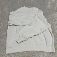 ホワイト クルーネック スウェット　3XL レディース