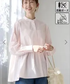 ROPÉ PICNIC ピンク フリル付きシャツ