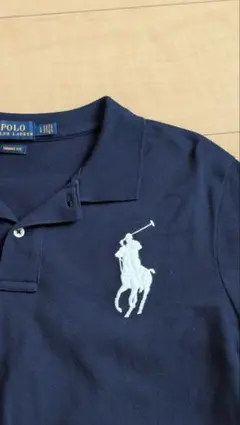 POLOポロRalph　Laurenラルフ　ポロシャツ　ビッグポニー　ネイビーL
