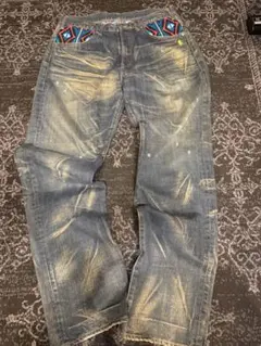 Swagger Rhine Stone Denim 00s y2k 32inchのサムネイル