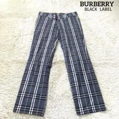 【✨美品】バーバリー ブラックレーベル ノバチェック総柄 パンツ グレー 76