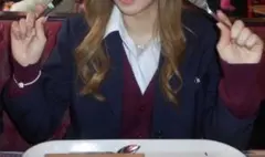 CAMPURE ＶネックカーディガンLサイズ ワインレッド スクールカーディガン