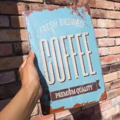 ブリキ看板 b-37 コーヒー プレート カフェ風 インテリア 雑貨 レトロ