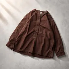 MHL. MARGARET HOWELL コットンプルオーバーシャツ ブラウンのサムネイル