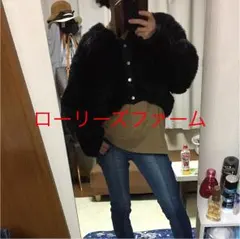 ローリーズファーム リバーシブルボアジャケット ブラック 美品