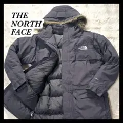 【THE NORTH FACE】ファー付きダウンジャケット　ダークグレー 韓国